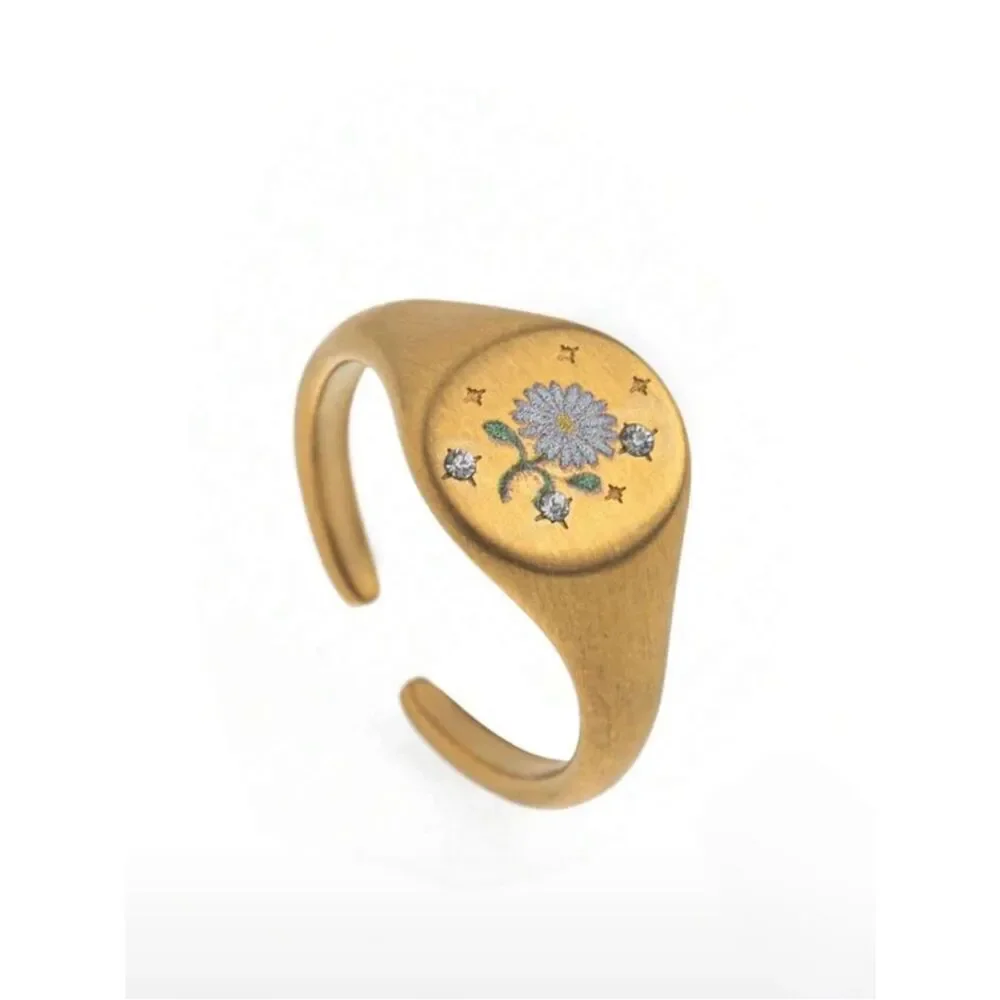 Boho flower ring N1996